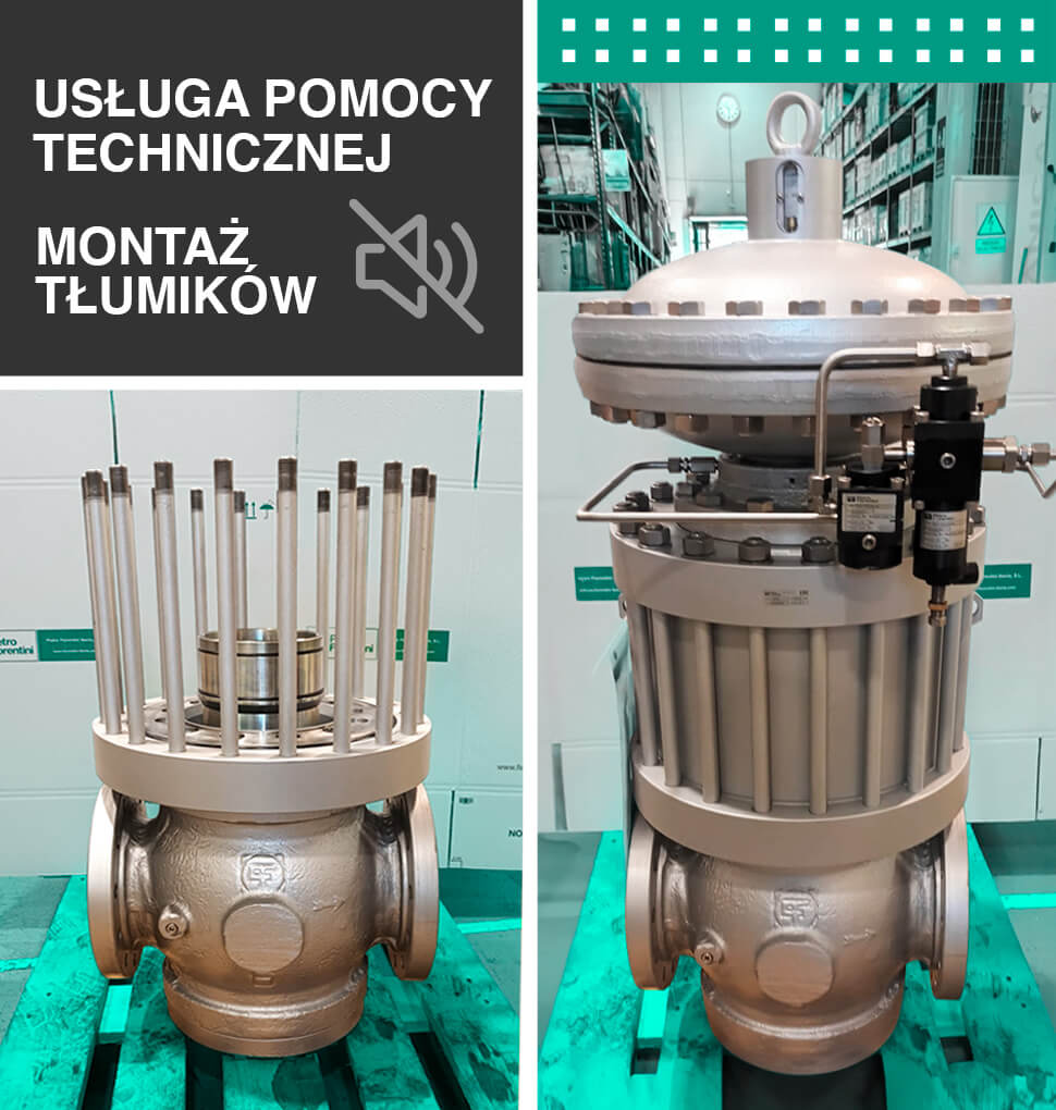 Usługa pomocy technicznej: montaż tłumików